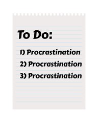 paper with To Do list and procrastination - obrazy, fototapety, plakaty