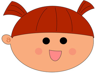 女の子の顔(イラスト)