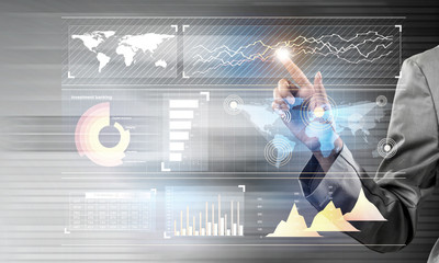 Businesswoman using modern technologies