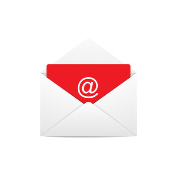 Email icon red vector