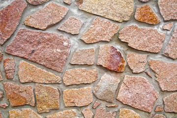 Background of stone wall texture, close up
