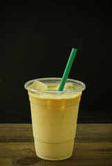Iced coffee cafe latte