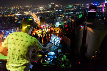 DJ - Party on top of building with music entertainment