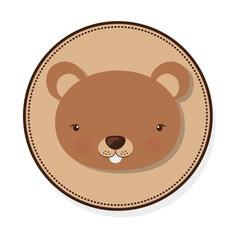 Little animal concept about cute beaver design, vector illustration 