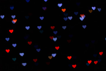 Bokeh on a black background