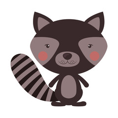 Little animal concept about cute raccon design. vector illustration 