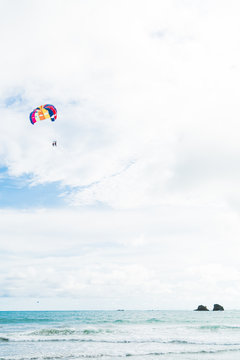 Bright spot on cloudy sky