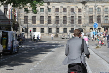 Biking in Amsterdam