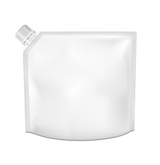 Single blank flexible drink pouch bag with spout