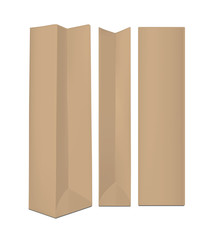 Brown shopping paper bag. Packaging for bottle and other product