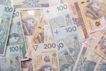 Polish zloty in notes and coins
