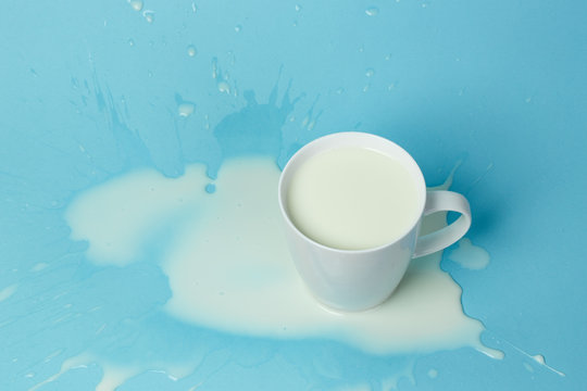 Milk splashing from the cup