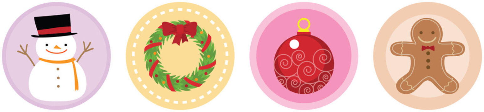 Flat 4 Christmas Icons vol 3
