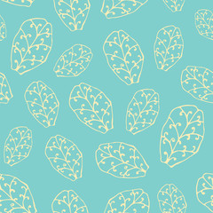 Seamless pattern leaves