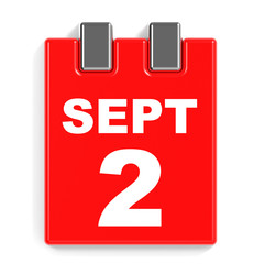 September 2. Calendar on white background.