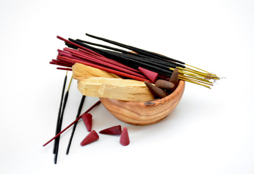 Several Types Of Incense On A Bowl