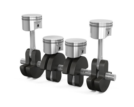 V4 Engine Pistons