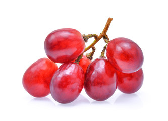 fresh red grape isolated on white