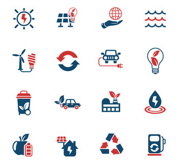 alternative energy icon set