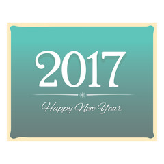 Simple 2017 New Year's greeting