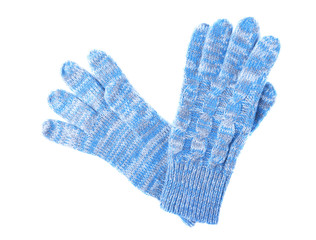 Warm gloves on white background