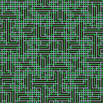 Abstract seamless vector pattern of intersecting square ornament