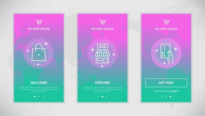Pet shop online app design