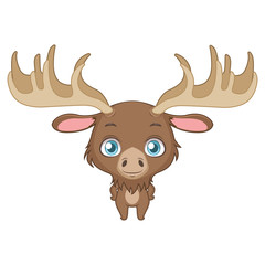 Cute moose illustration art
