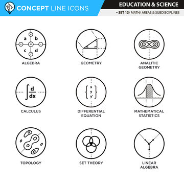 Concept Line Icons Set 13 Math