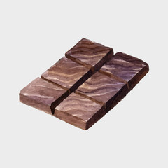 vector watercolor chocolate