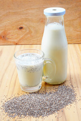 Chia seeds with milk for health