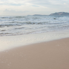 beautiful landscape summer sea with sand beach and clear sky