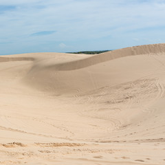 Fototapeta na wymiar white sand dune desert in Mui Ne, Vietnam