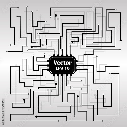 "Vector background with circuit board" Stock image and royalty-free