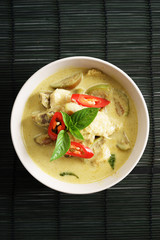 green curry chicken,thai food