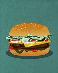 Money hamburger