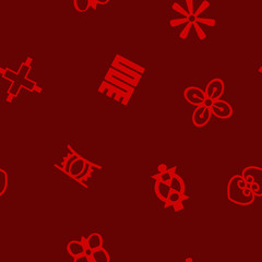 seamless pattern with adinkra symbols for your design
