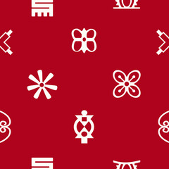seamless pattern with adinkra symbols for your design