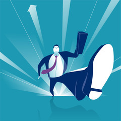 Hard-working. Business vector concept illustration © bizvector