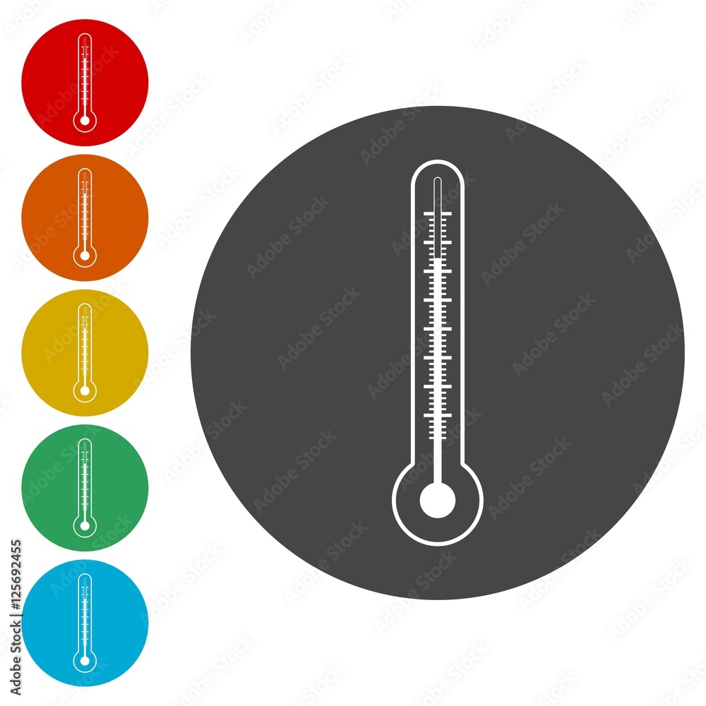 Poster thermometer icon