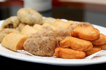 Deep Fried set, Dim Sum, Chinese cuisine.