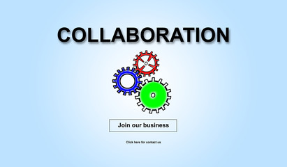 Collaboration concept with gears