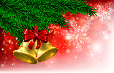 Christmas Tree Bells Background