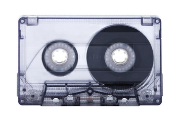 audio cassette tape isolated on white background