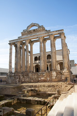 Ancient roman temple in Merida, Spain