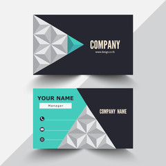 Fototapeta premium Vector business card design set elements. Modern style labels for name card company ,banner,cover design,geometric on background. business concept.