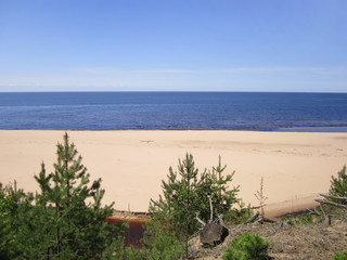 Fototapeta na wymiar Seascape in Latvia, White Dune