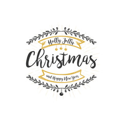 Christmas Overlay in Gold and grey at white background
