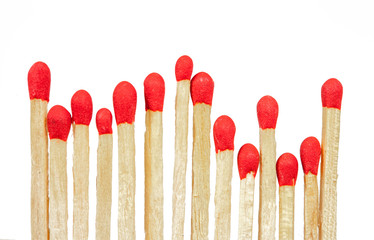 matchstick closeup isolated