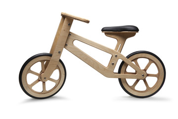Fototapeta na wymiar Retro wooden children bicycle